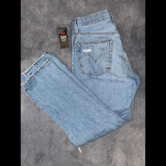 501® Original Cropped High Rise Straight leg Jeans - Picture 6 of 12